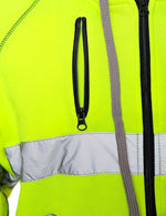 Load image into Gallery viewer, LUXE DIVA Hi Vis Hoodie - Hi Viz Sweatshirt Safety Work Reflective Jumper Hoodie Tape Band Work Warm Security High Visibility Sweatshirt 3 Zipped Pocket Pullover Hooded Top Plus Size Small - 5XL