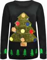 Load image into Gallery viewer, LUXE DIVA Christmas Tree Jumper Women Xmas Jumpers for Women Bad Xmas Jumper Women Funny Christmas Jumpers Womens Ugly Christmas Pullover Ladies Christmas Jumper Christmas Sweatshirt Xmas Sweatshirts