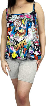 Load image into Gallery viewer, Womens Plain Sleeveless Round Scoop Neckline Stretch Slim Straps Strappy Flared Swing Camisole T-Shirt Vest Top UK Size 16-22