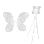 Load image into Gallery viewer, LUXE-DIVA Glitter Light Pink Fairy Wings With Wand For Kid's Fancy Dress-Halloween-Parties