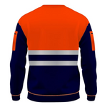 Load image into Gallery viewer, LUXE DIVA High Visibility Hi Viz Crew Neck Fleece Sweatshirts Security Work Soft Warm Cosy Fleece Tops S-XXL