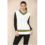 Load image into Gallery viewer, LUXE DIVA Women Mens Cable Knitted V Neck Sleeveless Cricket Jumper Sweater Pullover Top