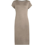 Load image into Gallery viewer, LUXE-DIVA Womens Plus Size Plain Short Sleeve Stretch Ladies Jersey Midi Dress 16-26 Casual Womenswear Viscose Casual Wear Summer Comfort