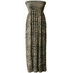 Load image into Gallery viewer, LUXE DIVA Plus Size Womens Printed Bandeau Strapless Shirred Ladies Long Maxi Dress Sleeveless Casual Summer Womenswear Fit Original Style