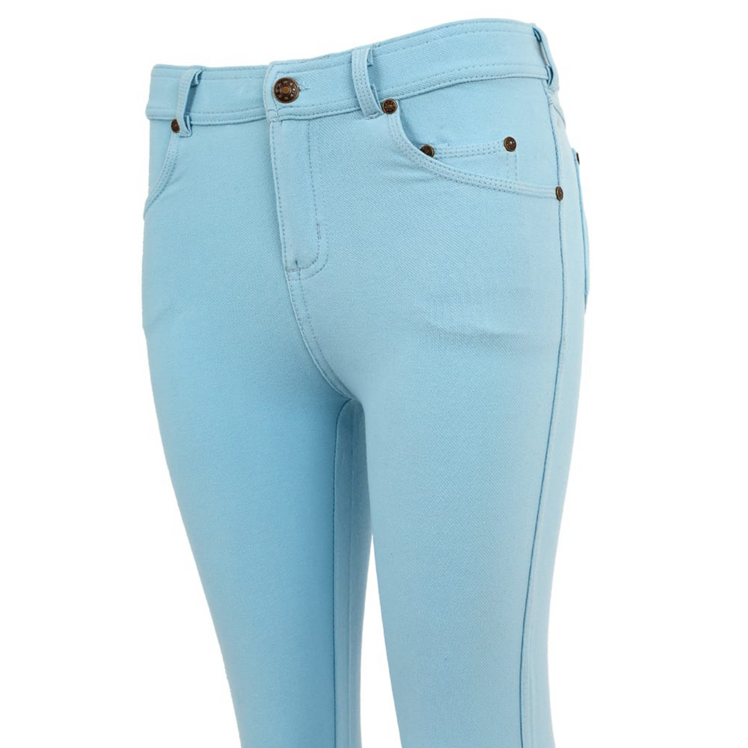 LUXE DIVA Women’s High-Waisted Skinny Jeggings – Stretchable Plain Black Denim Leggings with Pockets, Slim Fit Jeans Pants for Ladies & Girls, Size 8-22