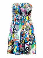 Load image into Gallery viewer, New Womens Ladies Sheering Top Strapless Bandeau Dress Top Jersey Ladies Plus Size Boobtube Top Dress UK 8-14