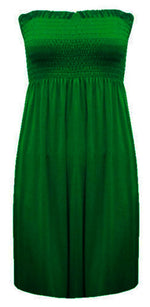 Load image into Gallery viewer, New Womens Ladies Sheering Top Strapless Bandeau Dress Top Jersey Ladies Plus Size Boobtube Top Dress UK 8-14