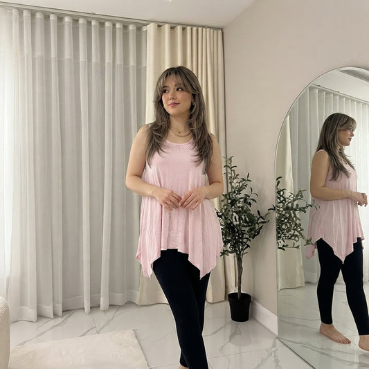 LUXE DIVA Ladies Summer Tops Womens Tops Vest Tops Women UK Womens Tunic Tops Ladies Tops Sleeveless Blouse Plus Size Swing Flared Tops Ladies Long Tops Size 8-26