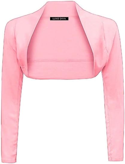 LUXE DIVA Women's Long Sleeve Bolero Shrug Plus Size 16–26