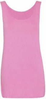Load image into Gallery viewer, Womens Scoop Neck Sleeveless Ladies Long Stretch Plain Vest Strappy T-Shirt Top