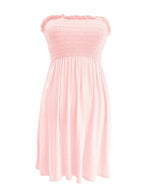 Load image into Gallery viewer, LADIES WOMEN PLUS SIZE SHEERING BOOBTUBE BANDEAU STRAPLESS TOP SUMMER DRESS 16-22