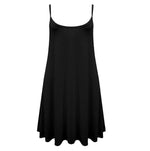 Load image into Gallery viewer, Women's Plain Cami Stretchy Flared Ladies Swing, Mini Dress Long Vest Top 8-22