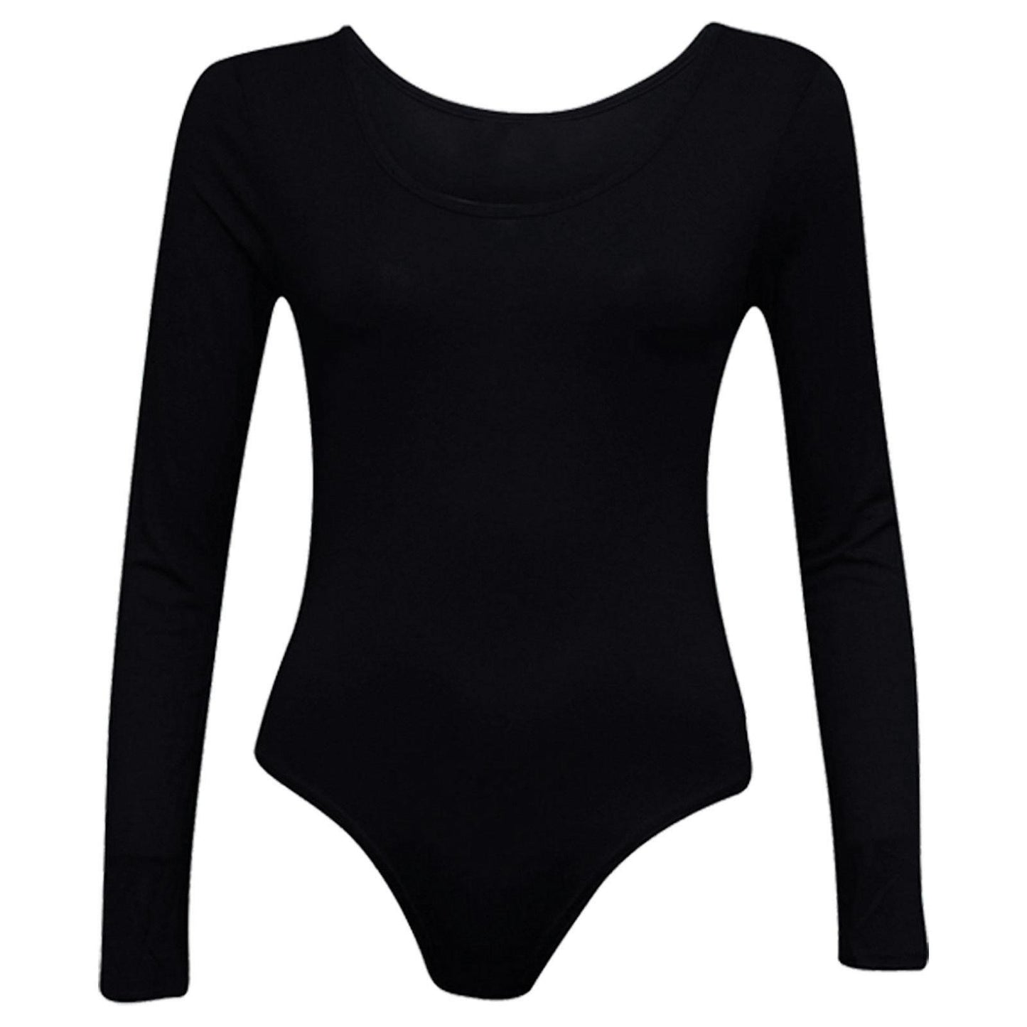 WomenÕs Slim Fit Bodysuit Ð Long Sleeve Round Neck Leotard