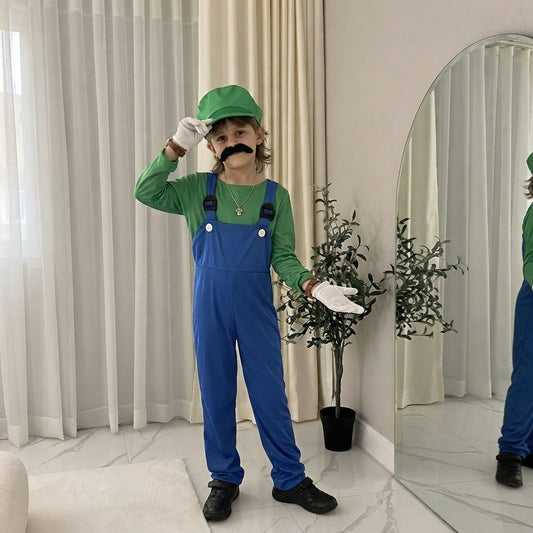 LUXE DIVA Kids Workman Fancy Dress Costume