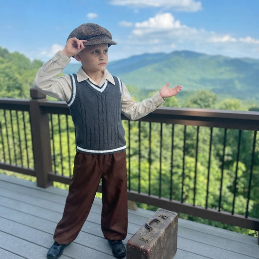 LUXE DIVA Boys Evacuee 1940s Costume World War II Historical Fancy Dress