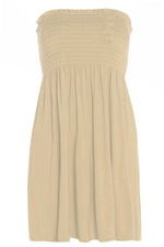 Load image into Gallery viewer, New Womens Ladies Sheering Top Strapless Bandeau Dress Top Jersey Ladies Plus Size Boobtube Top Dress UK 8-14