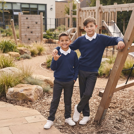 Kids 2 Pack V_Neck School Jumper Ð Long Sleeve Knitwear