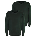 Load image into Gallery viewer, Kids Boys Girls Pack of 2 V Neck School Jumper Sweatshirt