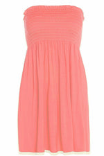 Load image into Gallery viewer, LADIES WOMEN PLUS SIZE SHEERING BOOBTUBE BANDEAU STRAPLESS TOP SUMMER DRESS 16-22