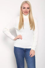 Load image into Gallery viewer, LUXE DIVA LADIES KNITTED POLO NECK JUMPER REMEL LABEL ( merry gold ) SUPER STRECH FINE KNIT POLO NECK