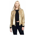 Load image into Gallery viewer, LUXE DIVA New sequin glitter bomber Ladies club dance party festival costume biker jacket