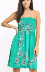 Load image into Gallery viewer, Women Chunky Floral Print Sheering Top Ladies Bandeau BoobTube Tunic Party Dress