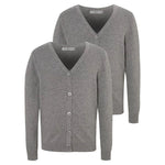 Load image into Gallery viewer, 2 Pack Girls Knitted Cardigan for School Uniform Long Sleeve Sweat Knitted Cardigan - Ages 3-14 Years