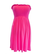 Load image into Gallery viewer, LADIES WOMEN PLUS SIZE SHEERING BOOBTUBE BANDEAU STRAPLESS TOP SUMMER DRESS 16-22