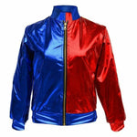 Load image into Gallery viewer, Ladies Girls Kids Halloween Costume Shiny Wet Look Jacket, Leggings, Pants Women Metallic Red & Blue Hot Sexy Shorts