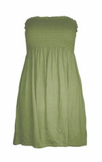 Load image into Gallery viewer, New Womens Ladies Sheering Top Strapless Bandeau Dress Top Jersey Ladies Plus Size Boobtube Top Dress UK 8-14