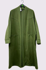 Load image into Gallery viewer, LUXE DIVA Plain Soft Feel Pockets Oversize  Longline Jacket