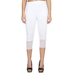 Load image into Gallery viewer, LUXE DIVA Women's Plus Size Lace Trim Capri Leggings Stretch Crop Leggings Summer Tights PantsS-3XL