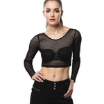 Load image into Gallery viewer, LUXE DIVA  women Ladies Fishnet Crop Tops ,Minidress Cycling Shorts & Hotpant