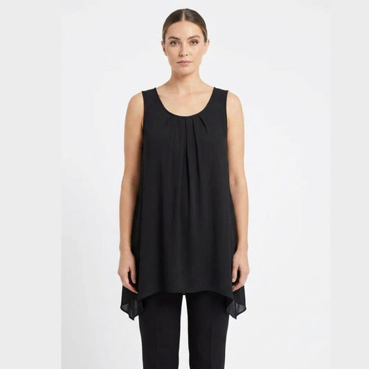 LUXE DIVA Women’s Hanky Hem Sleeveless Tunic Vest