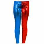 Load image into Gallery viewer, Ladies Girls Kids Halloween Costume Shiny Wet Look Jacket, Leggings, Pants Women Metallic Red & Blue Hot Sexy Shorts