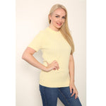 Load image into Gallery viewer, Ladies Knitted Short Sleeve Top Soft Knit Sweater Crew Neck Short Sleeve Jumper