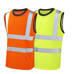 Load image into Gallery viewer, Mens Hi Vis Viz Sleeveless T-Shirt High Visibility Work Wear Pullover Vest Top Sizes S-2XL