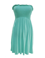 Load image into Gallery viewer, New Womens Ladies Sheering Top Strapless Bandeau Dress Top Jersey Ladies Plus Size Boobtube Top Dress UK 8-14