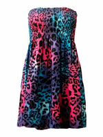 Load image into Gallery viewer, New Womens Ladies Sheering Top Strapless Bandeau Dress Top Jersey Ladies Plus Size Boobtube Top Dress UK 8-14