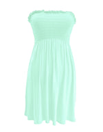 Load image into Gallery viewer, LADIES WOMEN PLUS SIZE SHEERING BOOBTUBE BANDEAU STRAPLESS TOP SUMMER DRESS 16-22