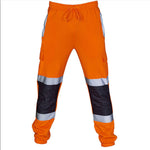 Load image into Gallery viewer, Mens Hi Vis Viz Visibility Jogging Pants Work Sweatpants Safety Joggers Trousers