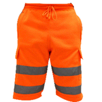 Load image into Gallery viewer, Hi Viz Vis Safety Shorts Reflective Work Wear, High Visibility Cargo Short Pants
