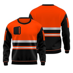 Load image into Gallery viewer, LUXE DIVA High Visibility Reflective Sweatshirt & Hoodie Combo - Safety Work Wear with Long Sleeves, Round Neck, & 3 Zipped Pockets - S to 5XL