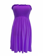 Load image into Gallery viewer, LADIES WOMEN PLUS SIZE SHEERING BOOBTUBE BANDEAU STRAPLESS TOP SUMMER DRESS 16-22