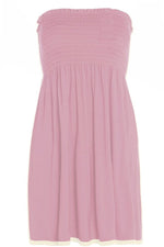 Load image into Gallery viewer, New Womens Ladies Sheering Top Strapless Bandeau Dress Top Jersey Ladies Plus Size Boobtube Top Dress UK 8-14