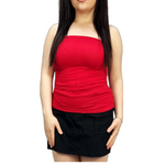 Load image into Gallery viewer, Womens Plain Strapless Sleeveless Ruched Boob Tube Vest Top Ladies Bandeau Top - Sizes 8-14