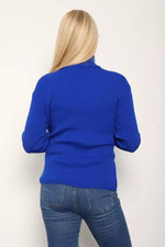 Load image into Gallery viewer, LUXE DIVA LADIES KNITTED POLO NECK JUMPER REMEL LABEL ( merry gold ) SUPER STRECH FINE KNIT POLO NECK