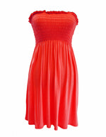 Load image into Gallery viewer, LADIES WOMEN PLUS SIZE SHEERING BOOBTUBE BANDEAU STRAPLESS TOP SUMMER DRESS 16-22