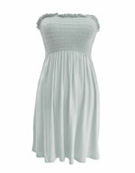 Load image into Gallery viewer, New Womens Ladies Sheering Top Strapless Bandeau Dress Top Jersey Ladies Plus Size Boobtube Top Dress UK 8-14