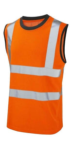 Load image into Gallery viewer, Mens Hi Vis Viz Sleeveless T-Shirt High Visibility Work Wear Pullover Vest Top Sizes S-2XL